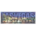 Las Vegas City Scape Panoramic Photo Hand Mirror (1.625" x 4.625")